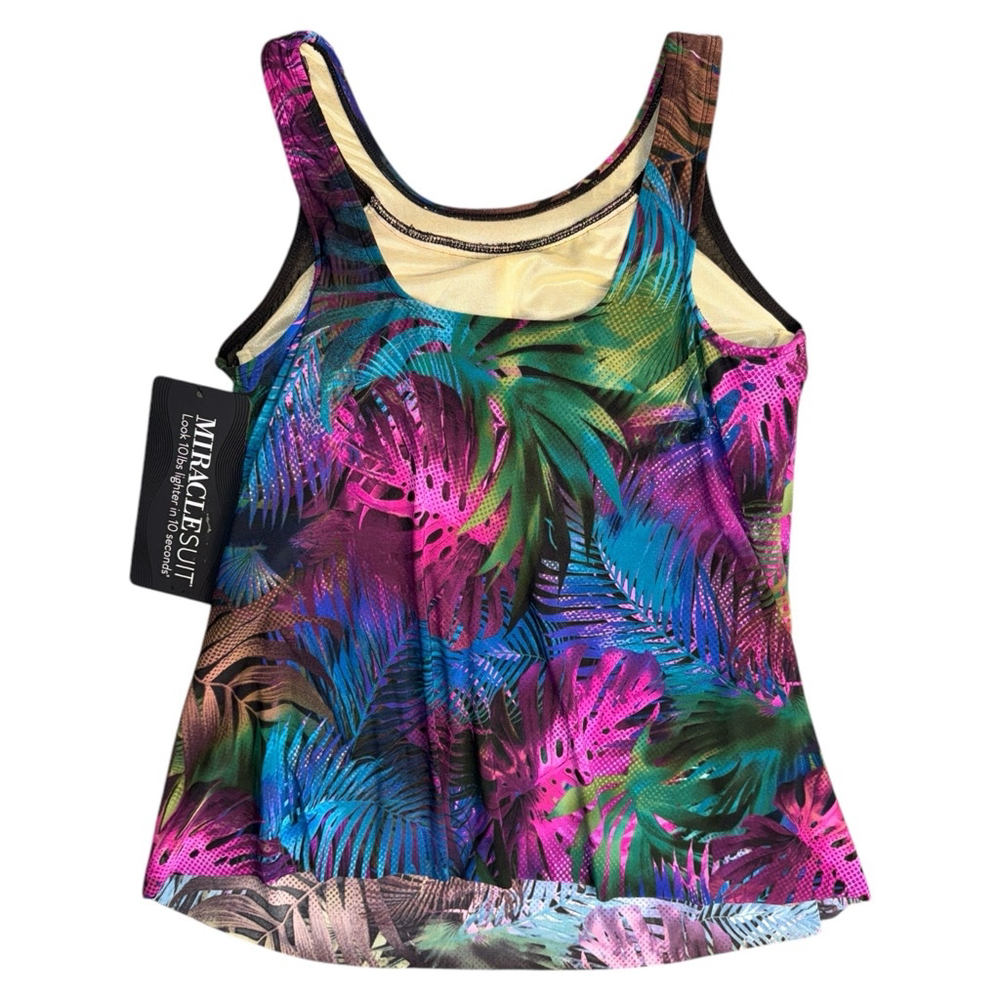Miraclesuit Multicolor Tropical Tankini Top. - Picture 2 of 7